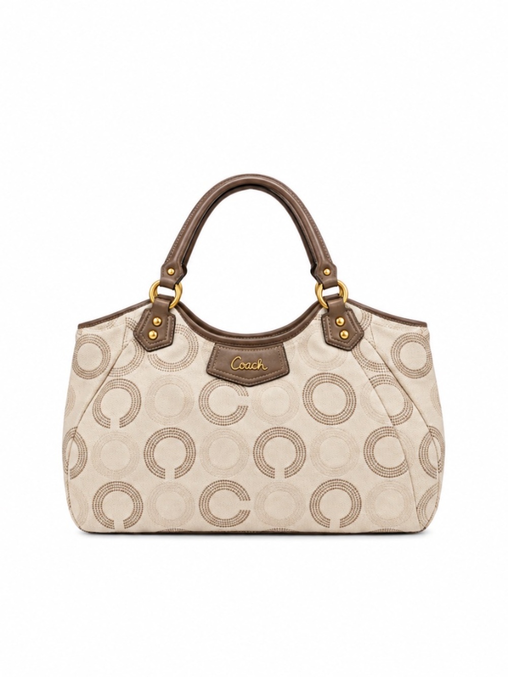 Coach Signature Optic C Beige Shoulder Bag F28311